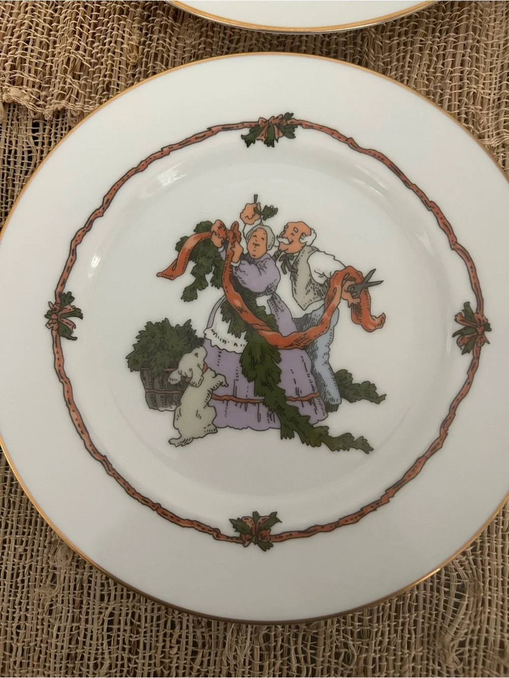Fitz and Floyd Vintage Deck The Halls 7 1/2
